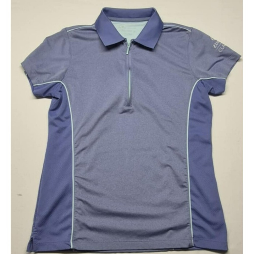 Peter Millar women's Zurich Classic two tone blue 1/4 zip golf polo sz. M UPF 50